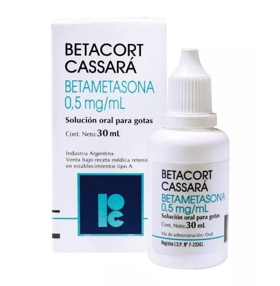 Betacort solución para Gotas orales 0,5 mg/mL x 30 mL Farmex-Fonasa-Persistente